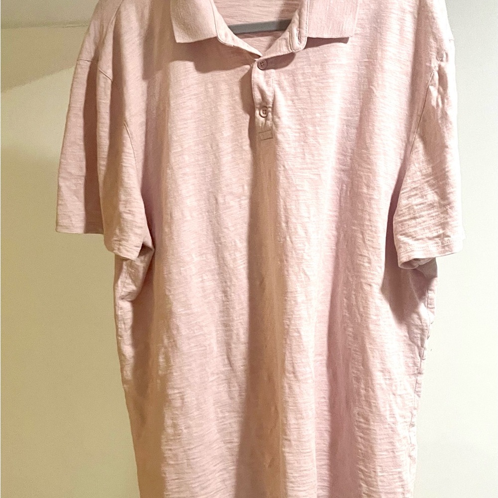 Vince Men's Pale Pink Desert Polo XL Made in Peru (no tags, never worn/washed) - Picture 5 of 6